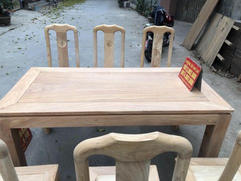 mẫu bàn ăn gỗ gõ đỏ cao cấp