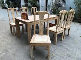 mẫu ghế ăn gỗ gõ đỏ đơn giản