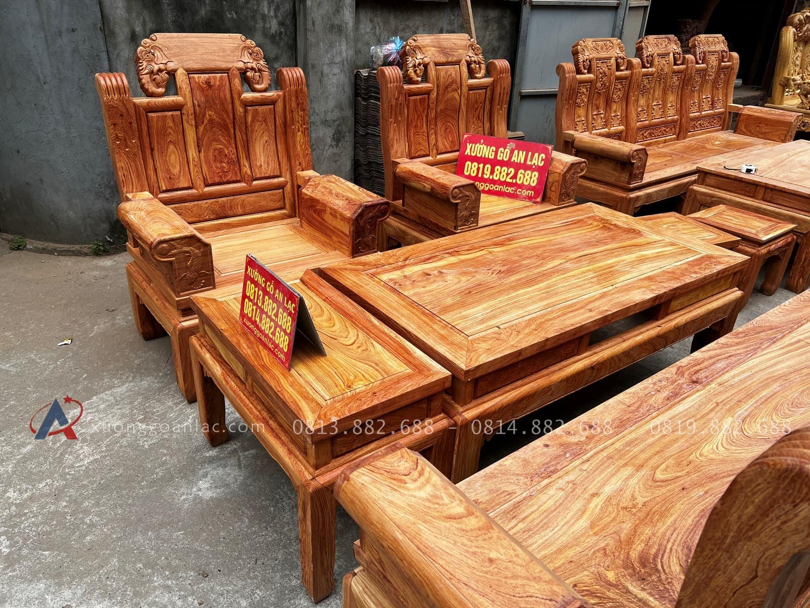 bộ bàn ghế gỗ hương đá