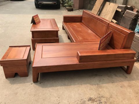 sofa gỗ gõ đỏ