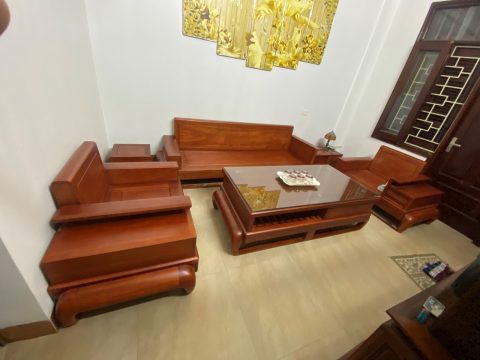 bộ sofa 6 món gỗ gõ đỏ