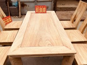 mặt bàn ăn khung tranh gỗ gõ