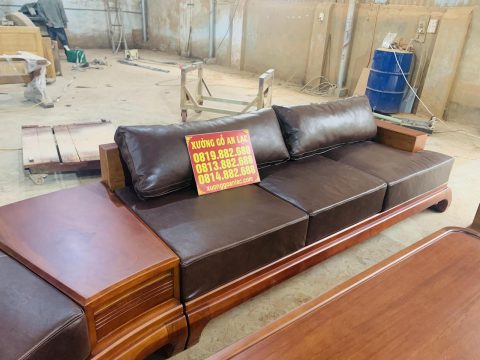 sofa gỗ gõ đỏ sang trọng