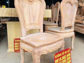 dáng ghế lưng cao thanh thoáng đục hoa cúc