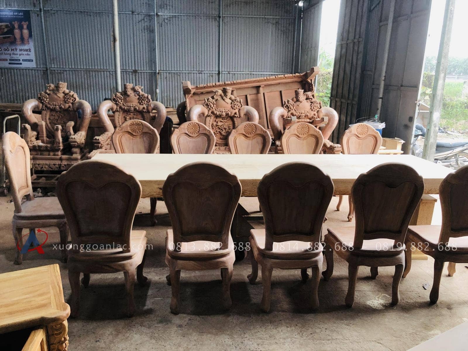 bộ bàn ghế ăn sang trọng, đẳng cấp