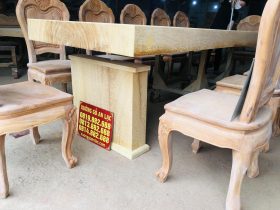 chân bàn gỗ gõ đỏ nguyên khối