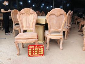 hai mặt trước sau của mẫu ghế hoa cúc