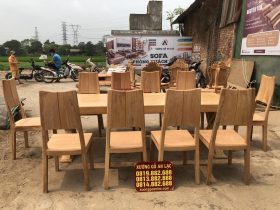 bộ bàn ăn 10 ghế gỗ gõ đỏ