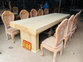 bàn ăn 12 ghế gỗ gõ đỏ