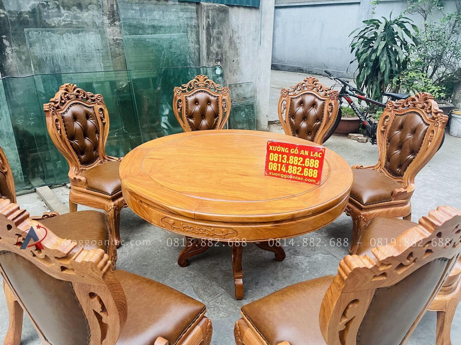 bàn ăn tròn 8 ghế