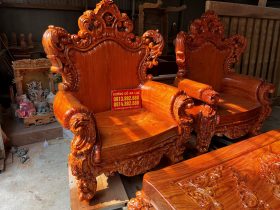 ghế đơn louis hoàng gia gỗ hương