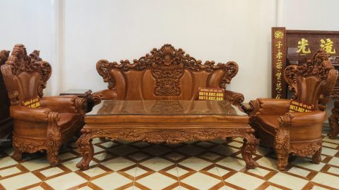 siêu phẩm bàn ghế hoàng gia gỗ hương đá