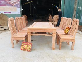 bộ bàn ăn 8 ghế hiện đại gỗ hương