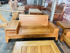 mẫu ghế đôi gỗ hương đá