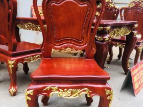mẫu ghế louis hoàng gia dát vàng