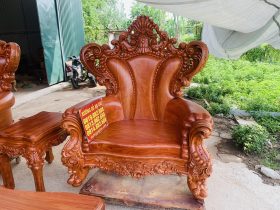 ghế đơn louis hoàng gia gỗ hương đá