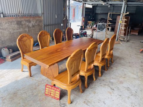 bộ bàn ăn 8 ghế hoành tráng