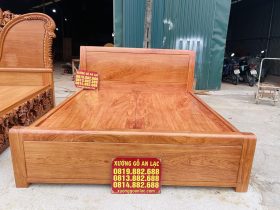 mẫu giường trơn gỗ hương đá cao cấp