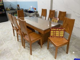 bàn ăn 8 ghế phong cách hiện đại