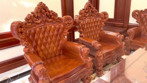 mẫu ghế đơn louis hoàng gia tân cổ điển