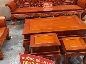 mẫu bàn ghế hoàng gia gỗ gõ đỏ cao cấp