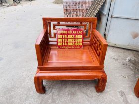 ghế đơn chữ vạn gỗ hương đá
