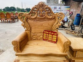 mẫu ghế đơn louis hoàng gia gỗ hương đá
