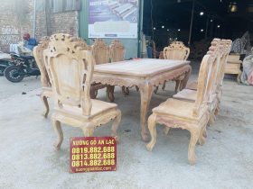 mẫu bàn ghế ăn gỗ gõ đỏ