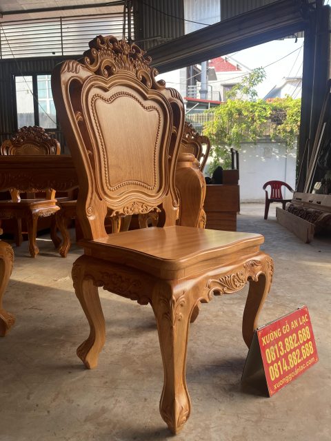 ghế ăn louis gỗ hương