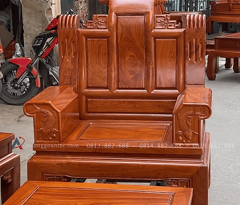 mẫu ghế đơn Âu Á gỗ hương đá