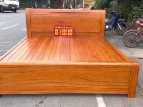 mẫu giường trơn hiện đại gỗ gõ đỏ
