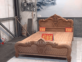 mẫu giường hồng trĩ gỗ hương đá