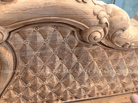 đầu giường gỗ hương chạm trám