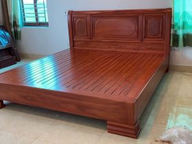 giường ngủ gỗ gõ đỏ mẫu mới