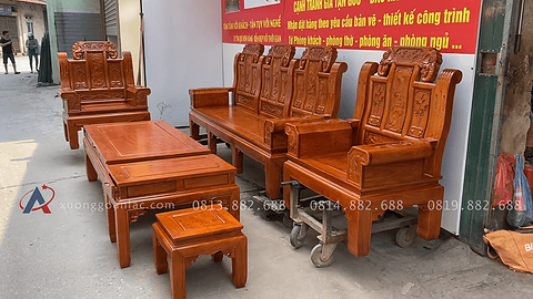 bàn ghế âu á gỗ hương đá hàng đẹp giá bình dân