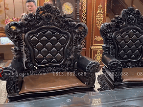 bộ đôi ghế đơn louis hoàng gia tân cổ điển
