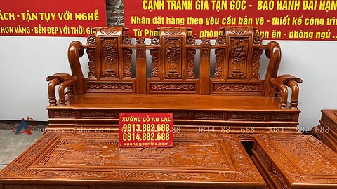 mẫu bàn ghế tần thủy hoàng gỗ hương đá