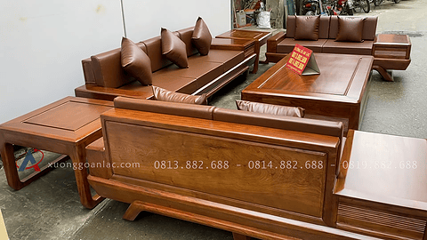 mẫu sofa gỗ đóng hộp 6 món