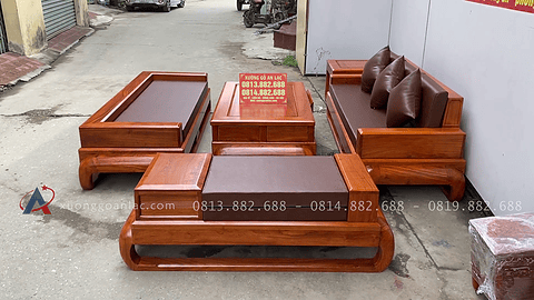 bộ sofa hiện đại gỗ hương đá