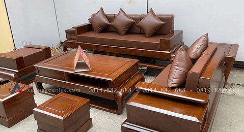 mẫu sofa gỗ hương đá 7 món
