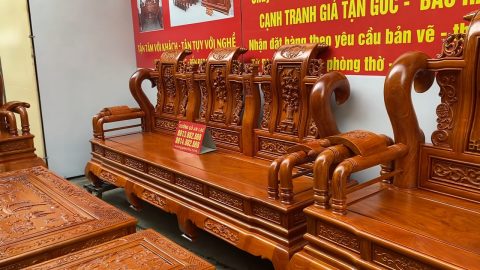 Ghế Tần Thủy Hoàng cột 12 chân 14