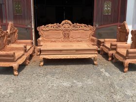 bàn mộc thô bộ bàn ghế louis hoàng gia gỗ hương
