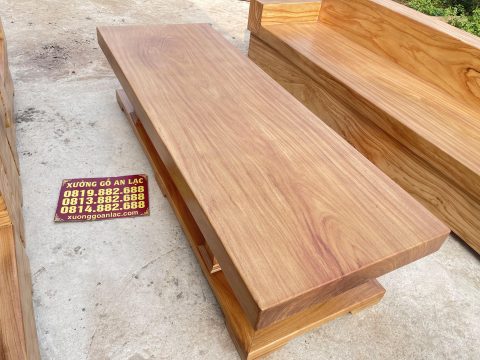 mặt bàn nguyên khối gỗ gõ đỏ dày 10cm