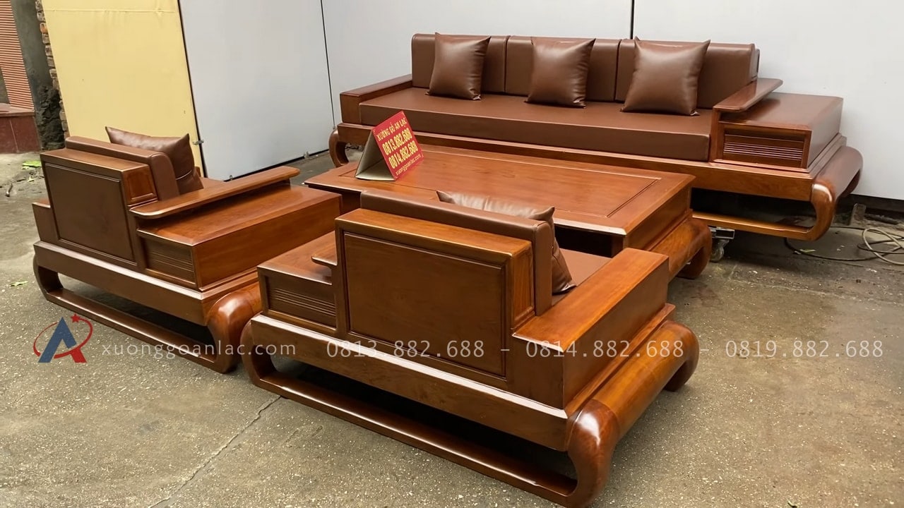 mẫu sofa gỗ đóng hộp