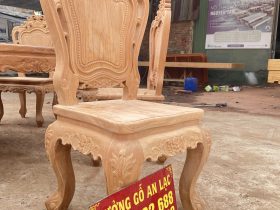 mẫu ghế louis hoàng gia gỗ gõ đỏ