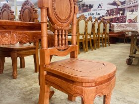 mẫu ghế ăn gỗ hương đá hàng vip