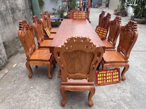 bàn ghế ăn louis hoàng gia