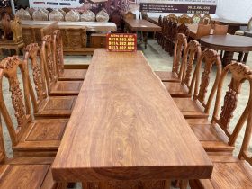 bộ bàn ăn gỗ hương đá