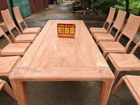 bàn ăn chữ nhật gỗ hương đá hàng tuyển