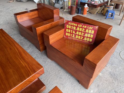 ghế đôi của bộ sofa gỗ hương đá hàng tuyển đẹp